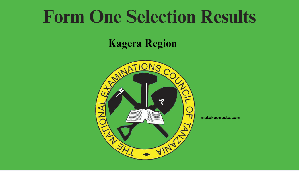 Form One Selection Kagera Region 2025 MATOKEO NECTA